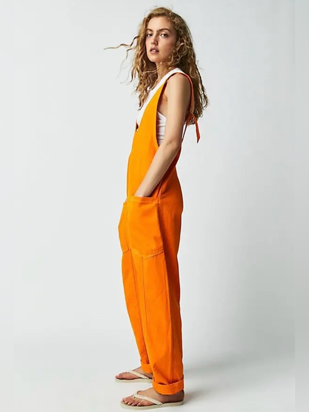 We The Free High Roller Denim Jumpsuit~ Vitamin C